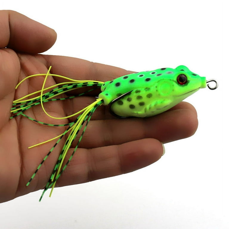 5Pcs Soft Plastic Fishing lures Frog lure With Hook Top Water 6.5CM 13G  Artificial Fish Tackle 