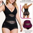 thumbnail image 6 of Shapewear Bodysuit for Women V Neck Tummy Control Body Shaper Waist Trainer Butt Lifter Shaper Fajas Corset, 6 of 7