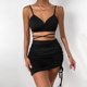 thumbnail image 1 of ICHUANYI Clearance Women's Sexy Solid Color Hollow Out Tight Fitting Camisole Party Club Dress(Black, L) Ichuanyi Ichuanyi, 1 of 4