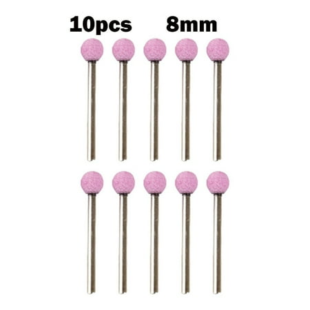 

Fule 10pcs 3mm Mounted Point Ball-shaped Ceramic Grinding Head Grinding Burr Wheel