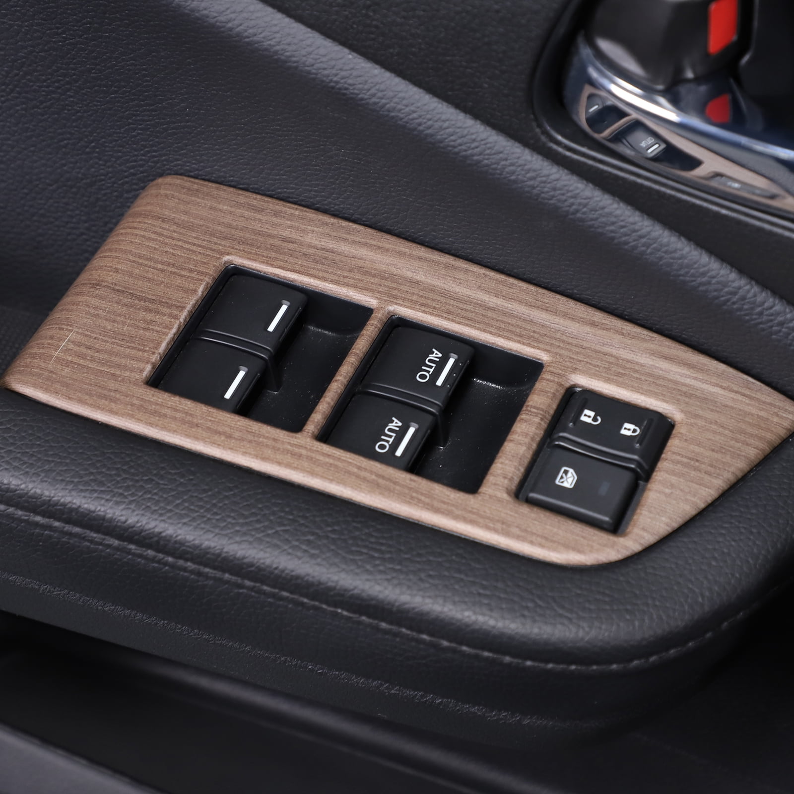 TINKI 4PCS Window Lift Switch Panel Frame Cover Trim for Honda Pilot 2016-2022/ Passport 2019-2023, ABS Material Car Door Window Glasses Lifter Button Decoration Accessories