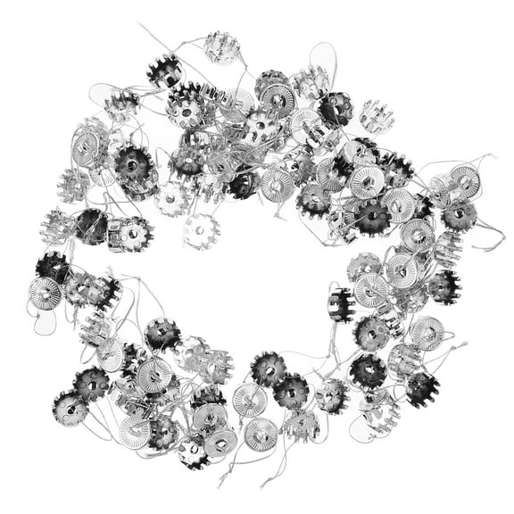 Masteelf Hemoton 100pcs Round Ornament Caps for Christmas Replacement Christmas Ornament Hangers Holiday Decoration Covers for Xmas Crafts