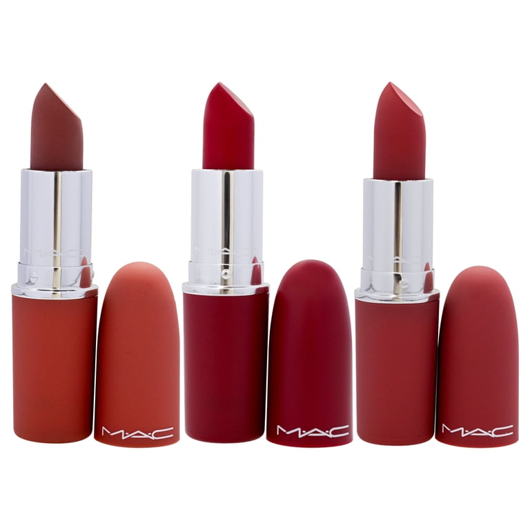 MAC Powder Kiss 口紅 3色セット MAC Hail To The Chic Lipstick Trio , 3 Pc 0.10oz Powder Kiss