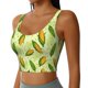 thumbnail image 2 of Balery Fresh Corn Sujetadores deportivos con espalda cruzada para mujer, acolchados, sin costuras, de alto impacto, ideales para yoga, gimnasio, entrenamiento y fitness.-X-Large, 2 of 8
