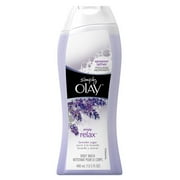 Simply Olay Simply Relax Lavender Sugar Body Wash, 13.5 fl oz