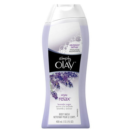 Simply Olay Simply Relax Lavender Sugar Body Wash, 13.5 fl oz