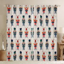Castle Fairy Teens Cartoon Nutcracker Curtains Pack of 2 (42x84 Each),Happy New Year Curtains Blackout,Merry Christmas Bedroom Curtains,Microfiber Bedroom Decor