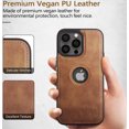 thumbnail image 5 of For Apple iPhone iPhone 13 Pro (6.1'') Leather Case Thin Flexible Soft Grip Luxury Vgean PU Leather Cover Durable Anti-Scratch Full Phone Cases Compatible with iPhone 13 Pro 6.1", 5 of 6
