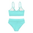 thumbnail image 6 of Uccdo 7-16T Girls Summer Swimsuits, Teenager Big Girls Solid Bikinis Bathing Suit, 2 Pieces, Size 7-16 Years, 6 of 8