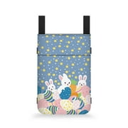 COEQINE Easter Crutch Pouch Rabbit Compartments Adjustable Crutch Organizer Pouch Medical Crutch Accessories Stylish Forearm Crutch Bag Pouch Easter Crutch Decoration