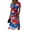 Z03-Deep Red, variant on Usa Flag Dress for Women 2025 Womens Summer Dresses Patriotic Midi Wrap V-Neck Party Dress
