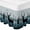 Black, variant on Black Mist Forest Bed Skirt Queen Size 16 Inch Drop, Adjustable & Elastic Wrap Around Bed Skirts Pleated Dust Ruffles For Twin Full Queen Cal King Base Beds, Retro Country Watercolor Tree Scenery