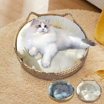 Nebwoak Self-Warming Orthopedic Cat Bed, Waterproof & Non-Slip, Removable Washable Cover, Includes Bed, Mat & Pillow