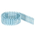 thumbnail image 1 of Unique Bargains Miniature Garden Fence, 35 Inch Long Picket Fence Mini Ornament, Light Blue, 1 of 5