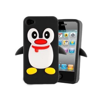 produceren Seminarie het is mooi Penguin Silicone Case for iPhone 4 / 4S - Black - Walmart.com