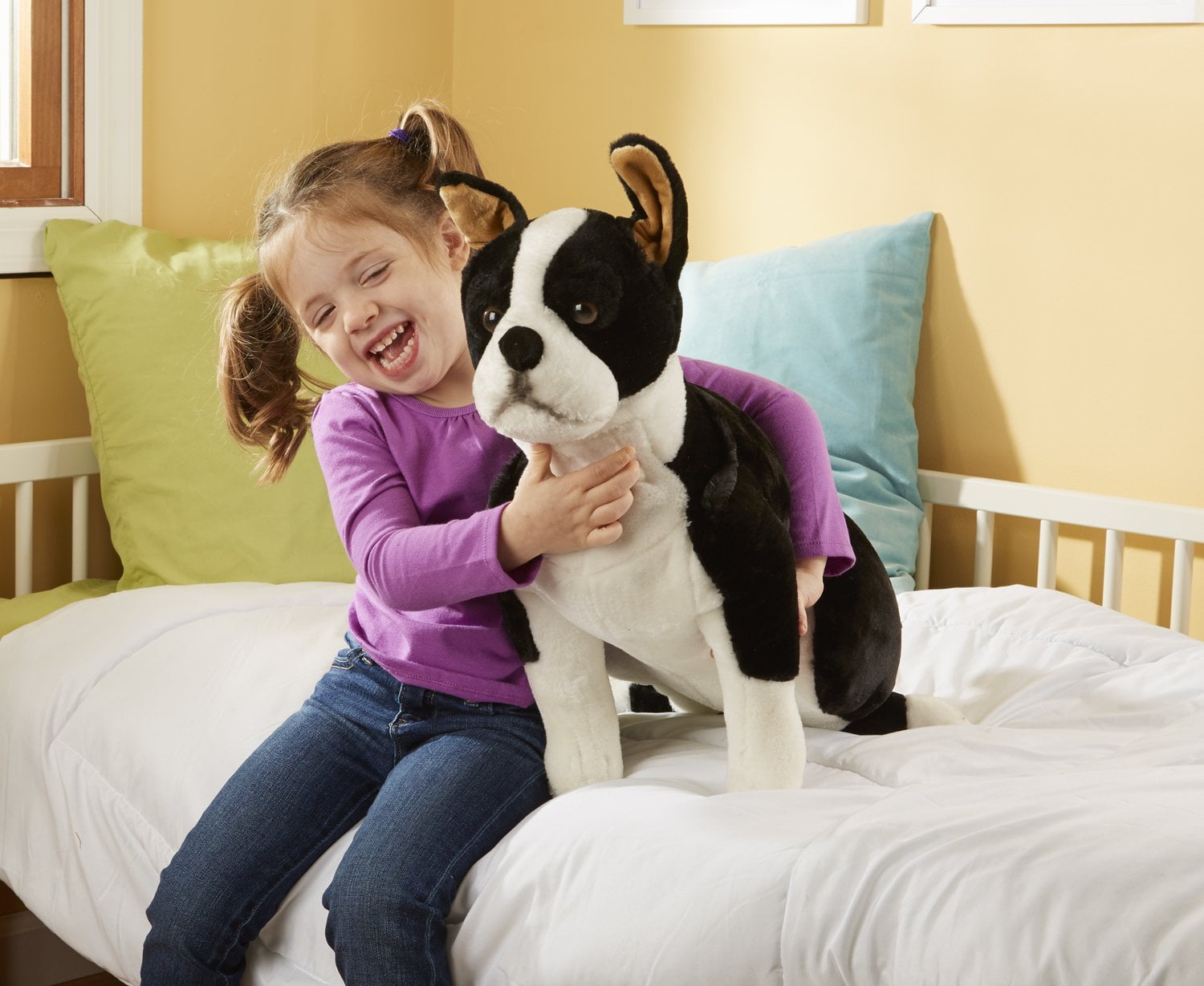 stuffed boston terrier dog