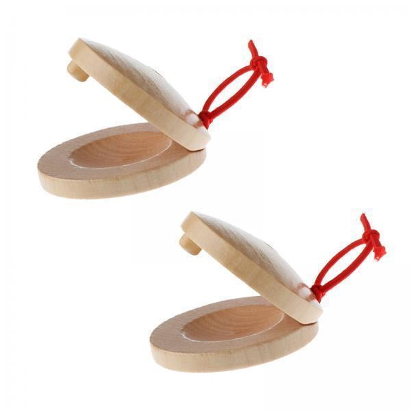 4xA Par Casta?uelas De Madera Instrumento Musical Flamenco De Percusión De Madera