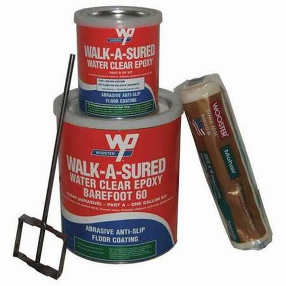 Walk-A-Sured Water Clear WAS60CLR 60 Barefoot Epoxy Anti Slip Coating