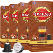 Roastesso Coffee Natural Hazelnut Flavored Nespresso Capsules Compatible OriginalLine Espresso Pods, Intensity 7 (40 Count)