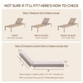 thumbnail image 3 of Striped Black 2-Pack Outdoor Chaise Lounge Cushions, 5'' Thick Olefin Patio Cushions with Removable Covers, Fade Resistant & Water Resistant Chaise Cushions for Poolside Furniture, Fits 72-74''Lounge, 3 of 10
