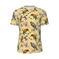 thumbnail image 5 of Wukai Beautiful Bright Birds And Flowers Print Men's Short-Sleeved Mesh T-Shirt,Quick-Dry Short Sleeve Workout T-Shirt-5X-Large, 5 of 8