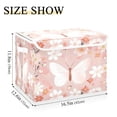 thumbnail image 3 of Storage Box With Lid 16.5x12.6x11.8In Foldable Stacked Household Storage Box Pink Butterflies and Pink Flowers, 3 of 7