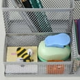thumbnail image 6 of Yesbay Pencil Holder Reusable Double-rimmed Classic Mesh Pen Contianer for Storage,Black, 6 of 8