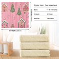 thumbnail image 6 of Yayeee 6 Pack Kitchen Dishcloths for Washing Dishes Soft Absorbent Microfiber Towels, Pink Gingerbread House, 6 of 9