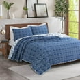 thumbnail image 2 of Lush Decor Erindale Paisley Cotton Reversible Quilt, Full/Queen, Navy/Blue, 3-Pc Set, 2 of 9
