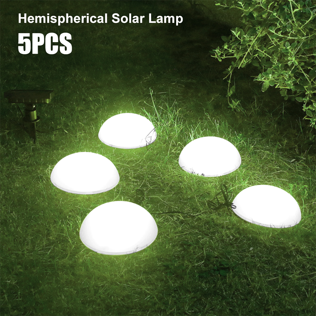 CIVG 5x Waterproof Solar Garden Ground Lights Lamps 5In1