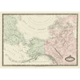 thumbnail image 2 of Renouard 18x14 White Modern Wood Framed Museum Art Print Titled - North America, Eastern Russia - Renouard 1860, 2 of 4