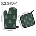 thumbnail image 2 of Yayeee Oven Mitts and Pot Holder Set of 2 Heat Resistant Kitchen Gloves Baking Hot Pad, New Year Tree Pattern, 2 of 5