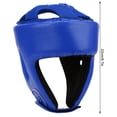 thumbnail image 1 of Boxing Helmet PU, Head Guard Sanda Kickboxing Leather Adjustable Training DefenseBlack Large Size, 1 of 8