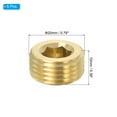 thumbnail image 2 of Unique Bargains 1/2 inch Male BSP Pipe Plug Internal Hex Thread Socket Solid Brass Pipe Plugs 5 Pack, 2 of 7