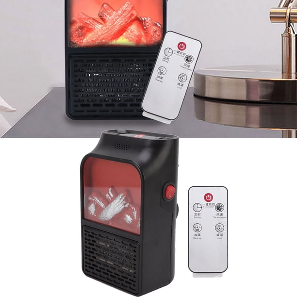 Mini Calentador 1000W PTC Cerámico Calefacción Rápida Calentador De Chimenea Portátil Con Carcasa De Fuego