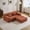 Orange, variant on 79" Modular Sectional Sofa, Convertible Sofa Bed, Floor Sofa With Circle Fleece Fabric Boneless Design And No Assembly For Living Room Apartment And Office, White