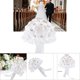 thumbnail image 5 of Ramo de boda Ramo de mano de boda nupcial de cristal con flores artificiales falsas (blanco), 5 of 5