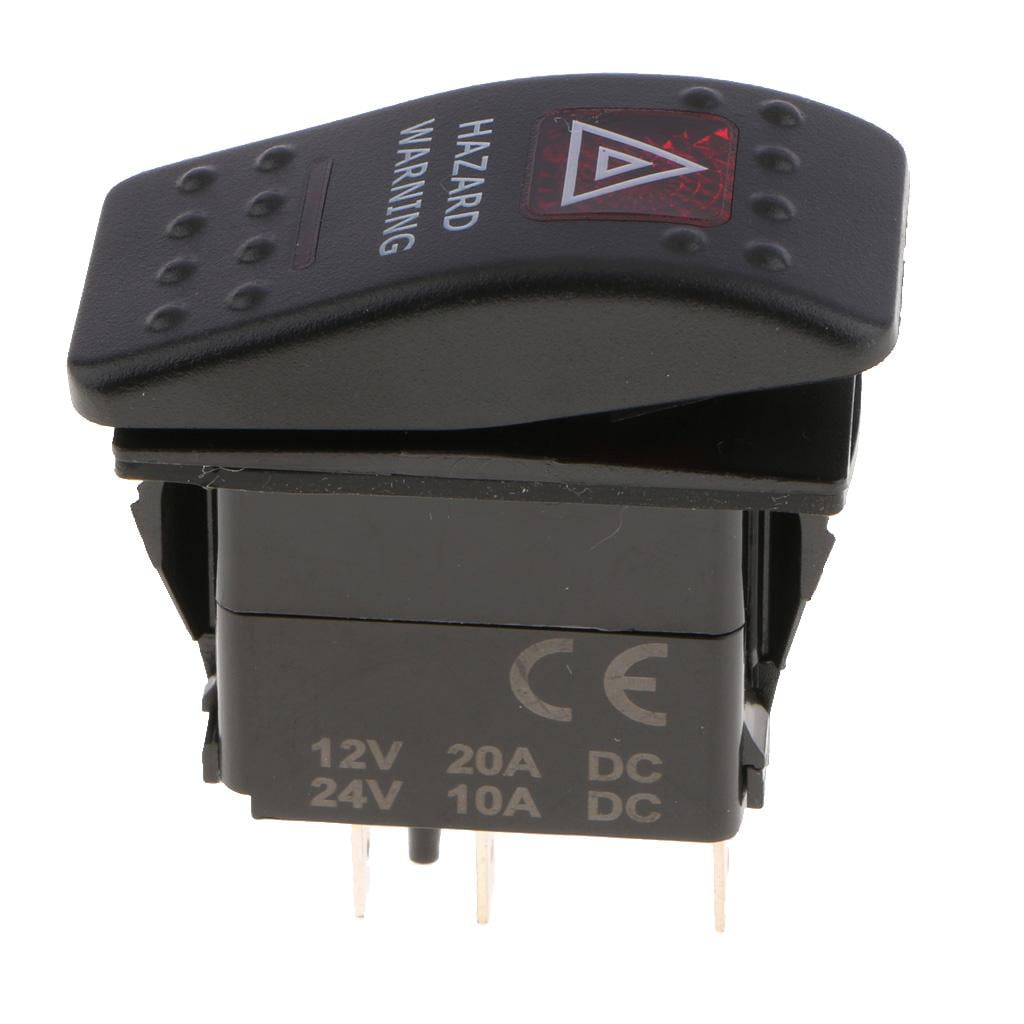 Waterproof Rocker Toggle LED Light for Marine 12V 20A - Walmart.com