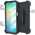 thumbnail image 3 of Thousandgear For Samsung Galaxy A06 2024 Case with Belt Clip, Slim Full Protection Hybrid Case & Rotating Belt Clip Holster with Built in Kickstand, Built in Screen Protector Black, 3 of 7