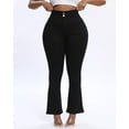 thumbnail image 3 of Gocolloa Plus Size Jeans Bootcut Stretchy for Women High Waisted Modern Curvy Flare Trouser Jean Black 18W, 3 of 6