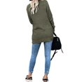 thumbnail image 5 of Women'S Long Sleeve Open Front Cardigan Chunky Knit Draped Sweaters Outwear Army Green M, 5 of 9
