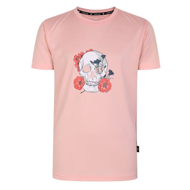 Dare 2B - Camiseta Amuse Calavera para Niños/Niñas (Albaricoque Rosa Colorete)
