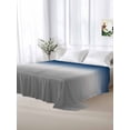 thumbnail image 6 of Navy Blue Gray Ombre Flat Sheet Only Twin Size, Soft Breathable Bed Top Sheets for Mattress, Modern Gradient Abstract Art Luxury Bedding Flat Sheets for Home Hotel Bedroom Bed Protection, 6 of 9