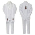 thumbnail image 3 of Baby Boy Christening Notch Lapel Suit Silver or Gold Mary On Stole & Back SM-20, 3 of 4