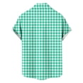 thumbnail image 5 of hoksml Men's Plaid Short Sleeve Camp Collar Button Down Shirts, Regular Fit Breathable Casual Tops for Beach Daily Vacation, 5 of 7