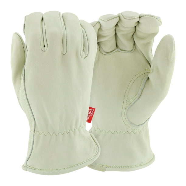 Hyper Tough WaterResistant Grain Cowhide Leather Gloves, Large, 1 Pair