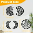 thumbnail image 2 of 5 Pzas Decoración Negra de Luna Montada en la Pared 3D Fase Lunar Decoración Espiritual para Recámara Adorno de Madera Apariencia Lunar Diseño Natural Decoración Nórdica Lunar para Decoración Navideñ, 2 of 11
