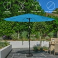 thumbnail image 6 of Pure Garden 10 ft Patio Umbrella with LED Solar Lights and UV 30+, Blue, 6 of 16