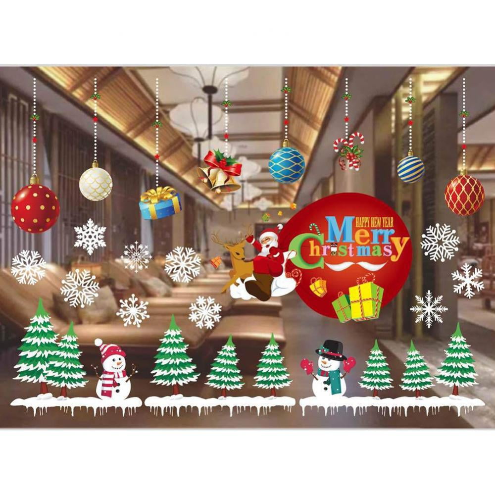 Christmas Glass Home Decoration Window Wall Sticker Decal Mural Wall Stickers 