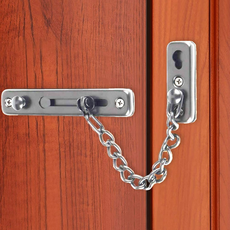 Huture Home Office Stainless Steel Security Slide Bolt Door Chain Lock  Guard Security Door Chain Thickening Buckle Safety Lock Door Bolt Stainless